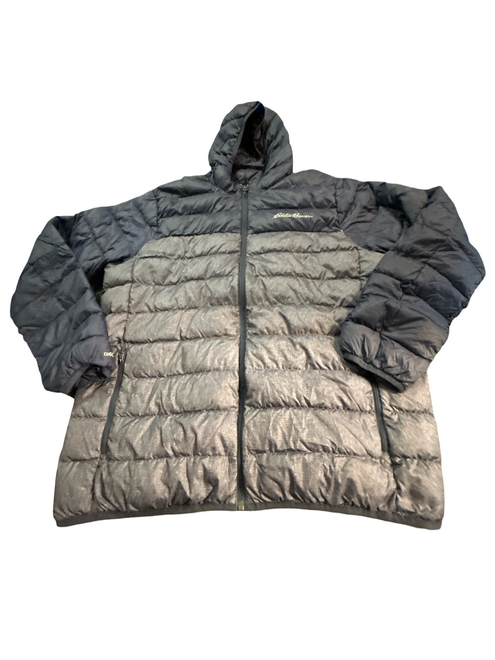 Eddie Bauer Mens CirrusLite Hooded Down Puffer Jacket Large Two Tone EB650